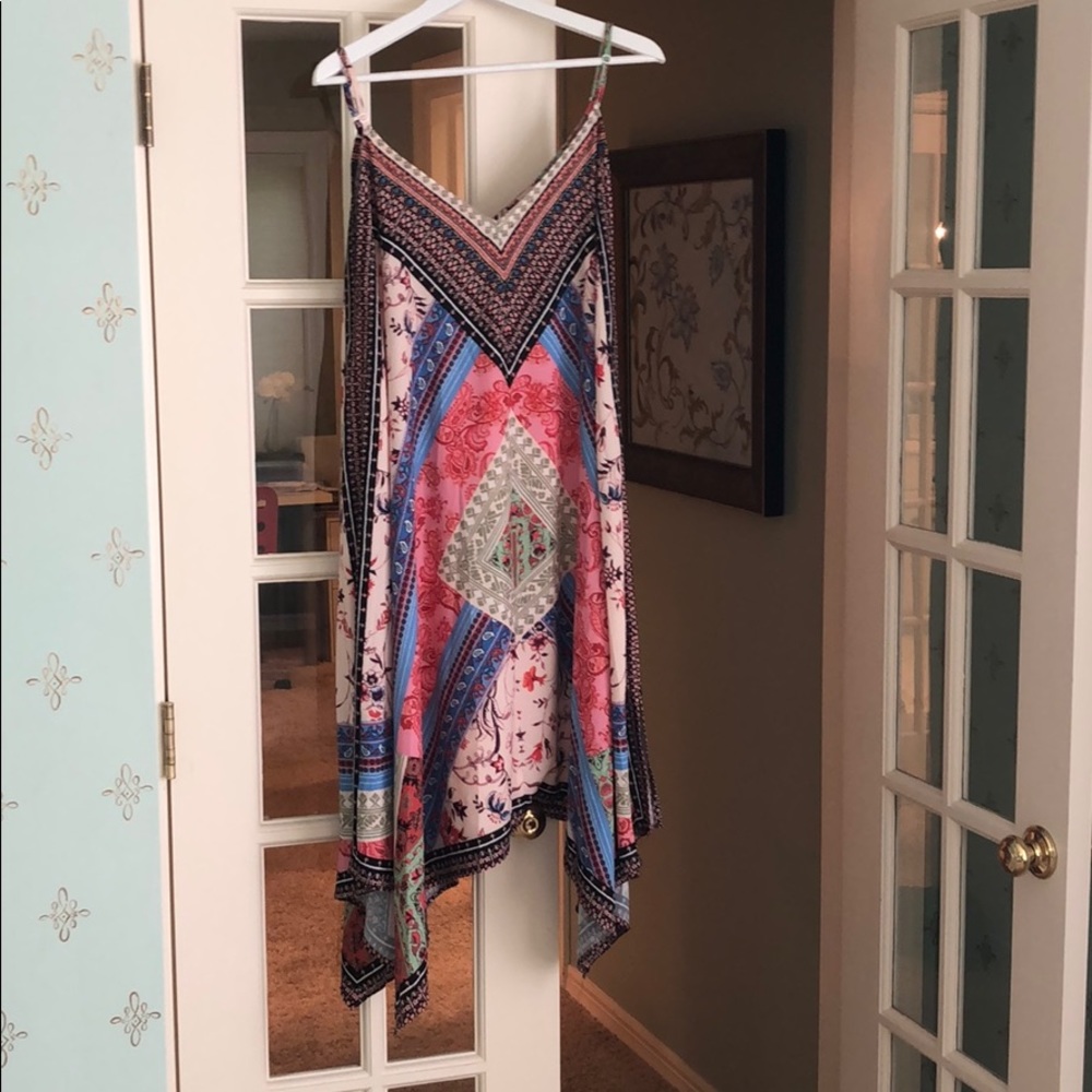 Scarf Print Spaghetti Strap Dress